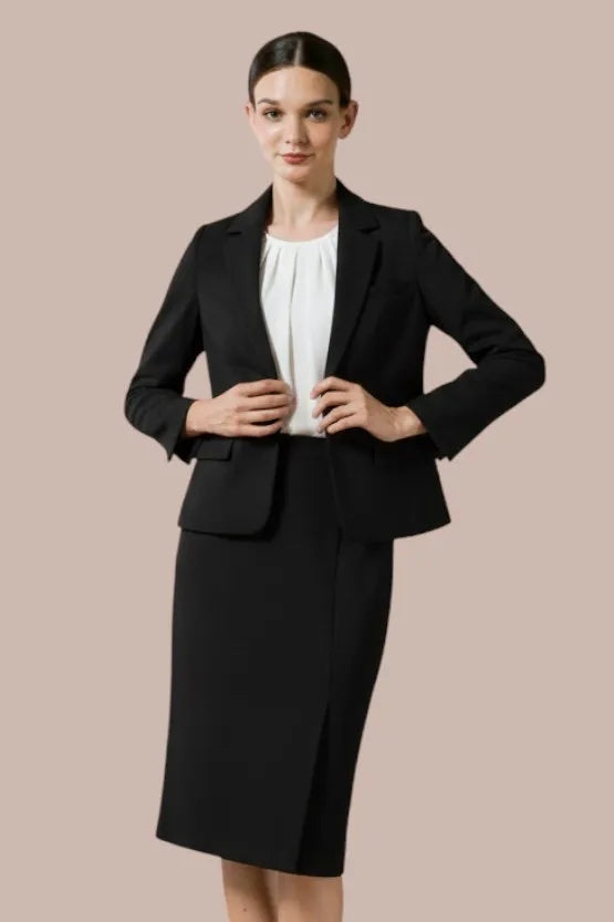 Double Jersey: Double Jersey Front Vent Skirt