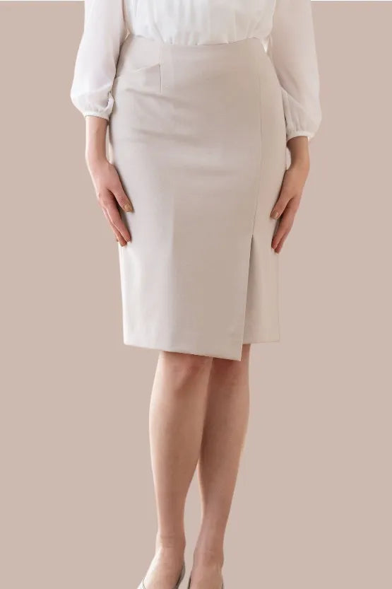 Double Jersey: Double Jersey Front Vent Skirt