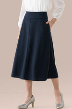 Double Jersey: Mid-Calf A-Line Skirt