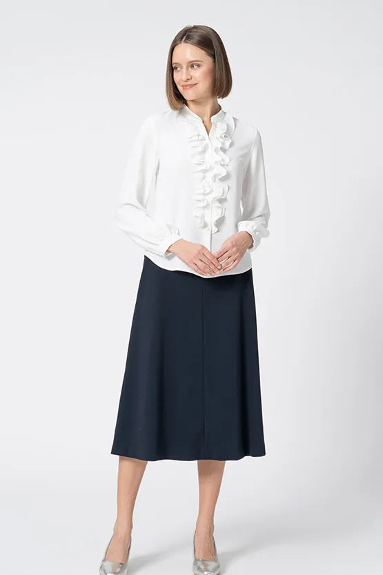 Double Jersey: Mid-Calf A-Line Skirt