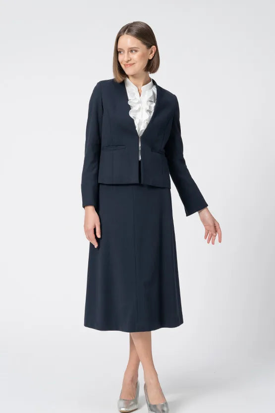 Double Jersey: Mid-Calf A-Line Skirt