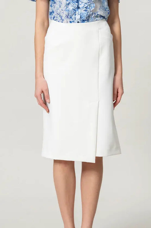 Active Stretch: White Wrap Skirt