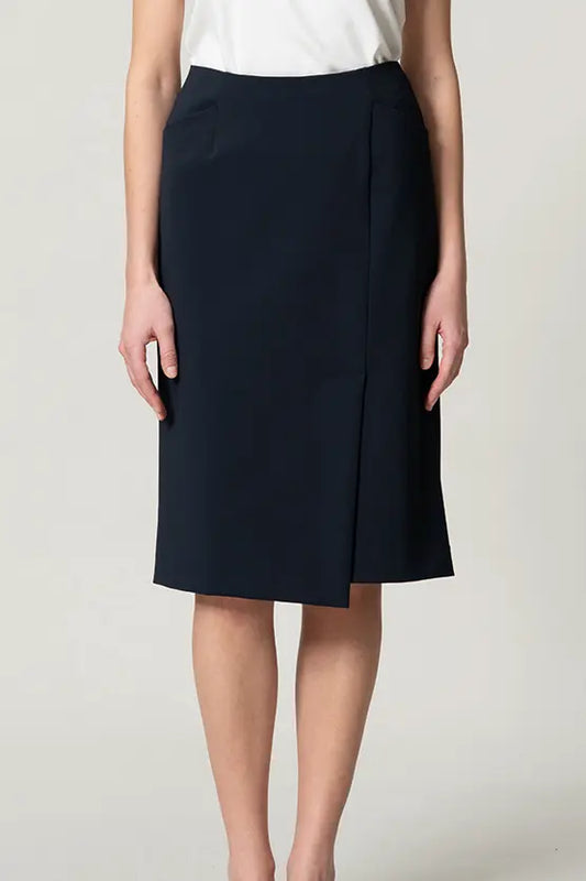 Active Stretch: Dark Navy Wrap Skirt