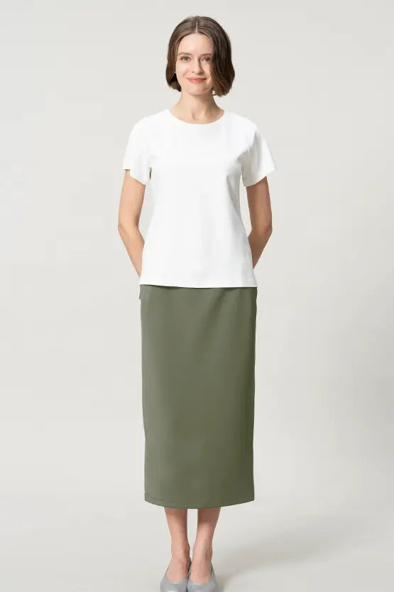 [Space Material] Straight Skirt