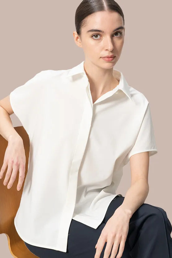 【クールテックジャージー】ドルマンシャツブラウス