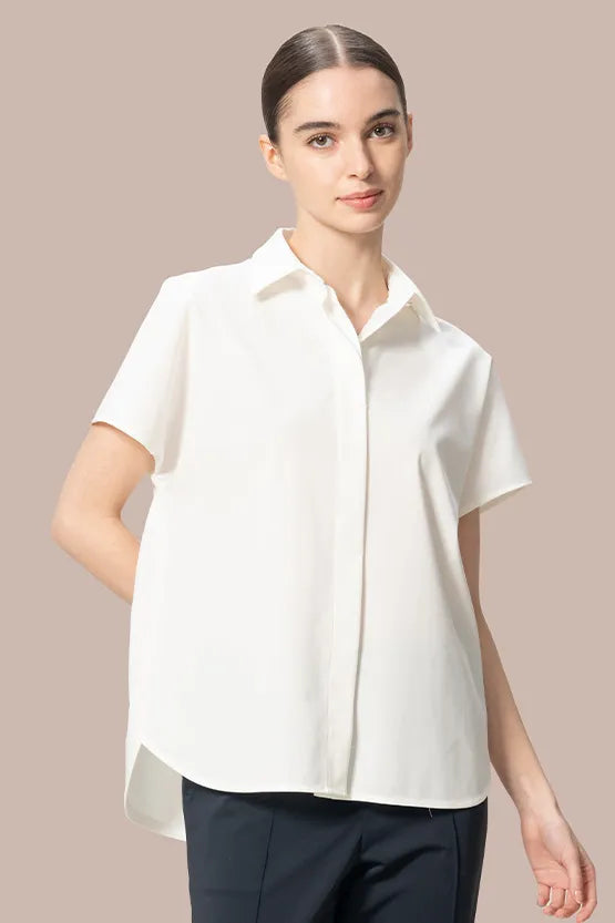 【クールテックジャージー】ドルマンシャツブラウス