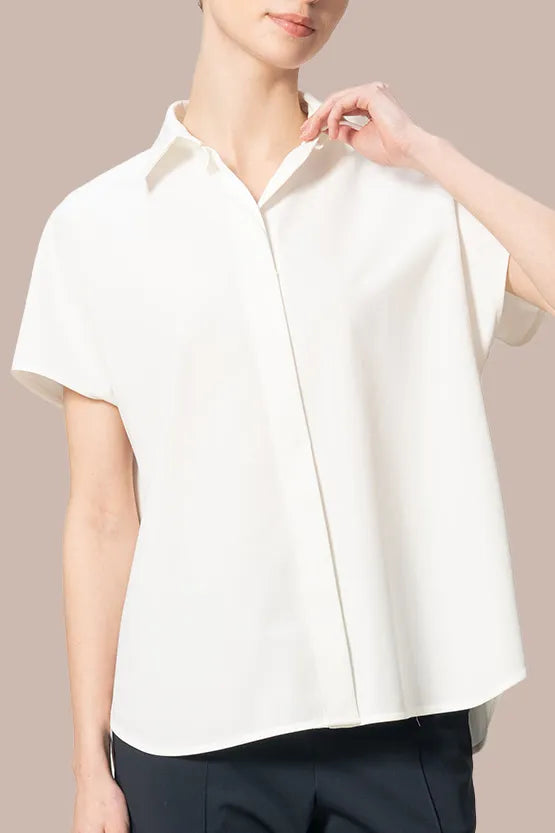 【クールテックジャージー】ドルマンシャツブラウス