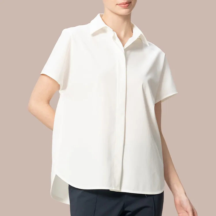 前後差デザインで脚長バランス