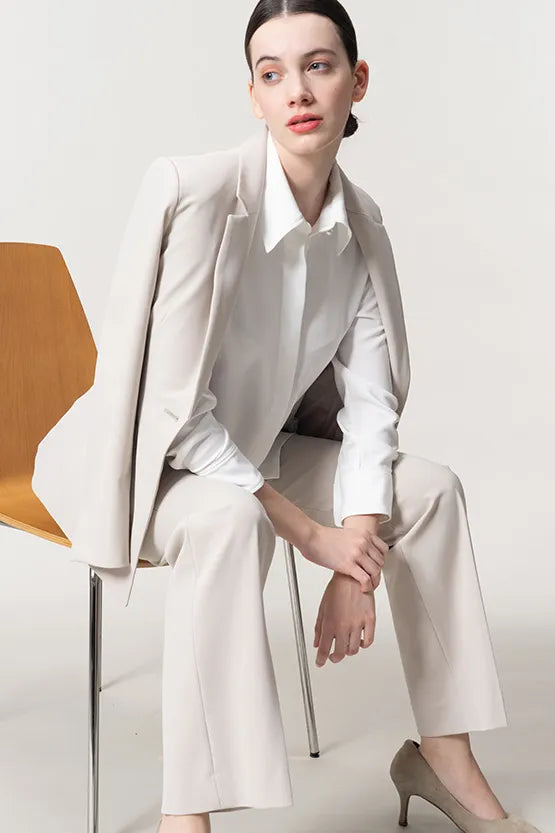 [Stretch Georgette] Front Fly Shirt