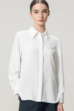 [Stretch Georgette] Front Fly Shirt