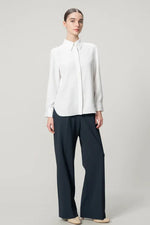 [Stretch Georgette] Front Fly Shirt