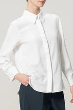 [Stretch Georgette] Front Fly Shirt