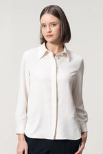 [Stretch Georgette] Front Fly Shirt