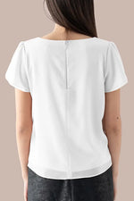 【ボディコンフィデンス】スクウェアネック　シフォントップス