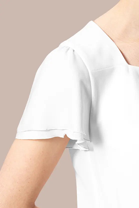 【ボディコンフィデンス】スクウェアネック　シフォントップス