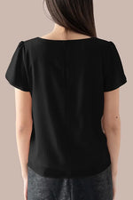 【ボディコンフィデンス】スクウェアネック　シフォントップス