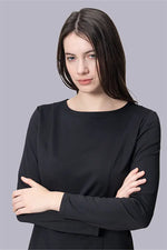 【血行促進】ボートネックトップス