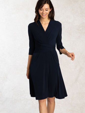 再入荷】ネイビー カシュクールワンピース– kay me