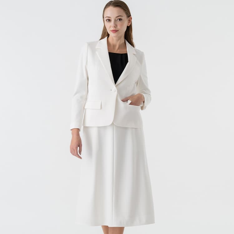 【ダブルジャージー】ミモレ丈Aラインスカート