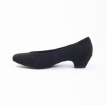 Black Vegan Suede Howa Howa Stretch Flats