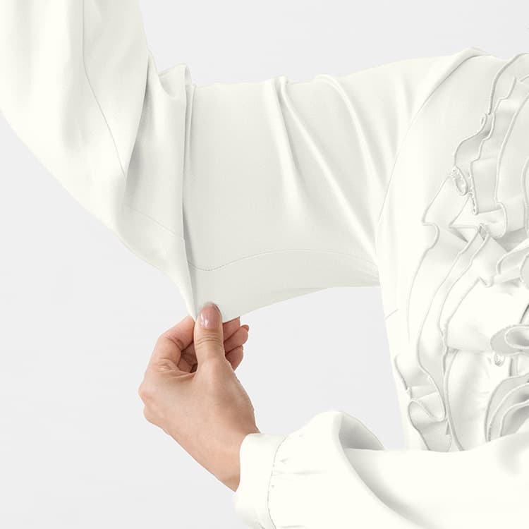 ストレッチサテン×スマートストレッチ】 サテンフリルワンピース– kay me