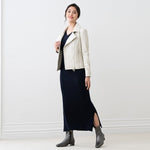 【ロング丈】ロングクロスニットワンピース