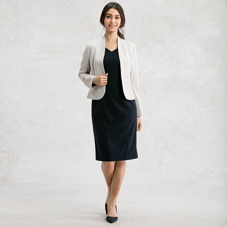 Double Jersey: V-Neck I-Line Dress