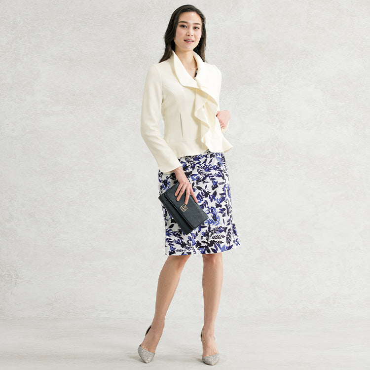 Pair with a ruffle jacket for an elegant touch