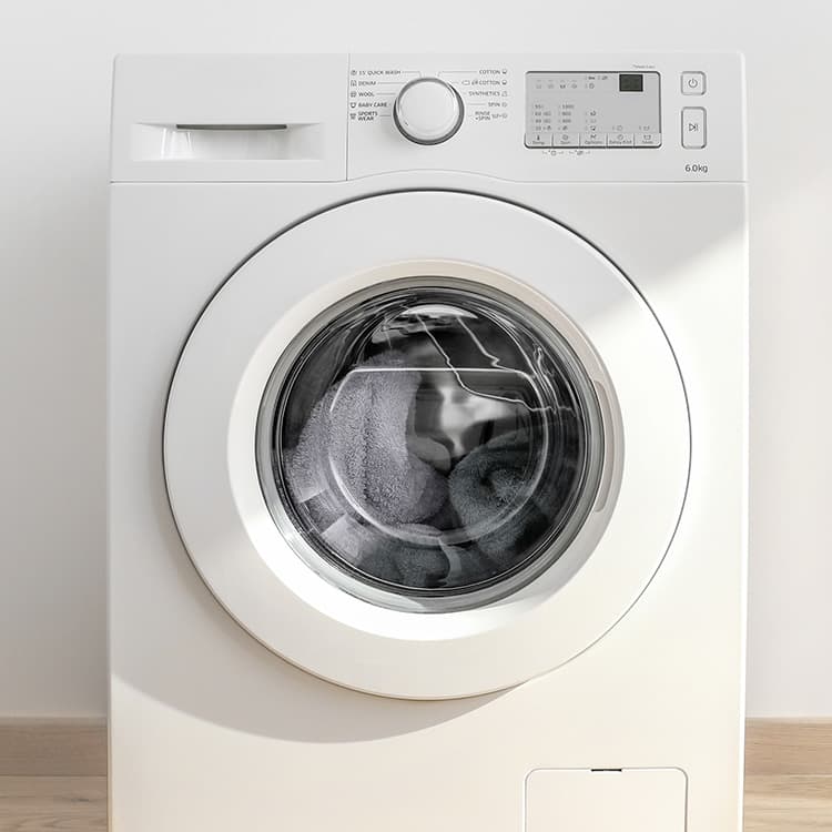 自宅の洗濯機で洗えてキレイをキープ