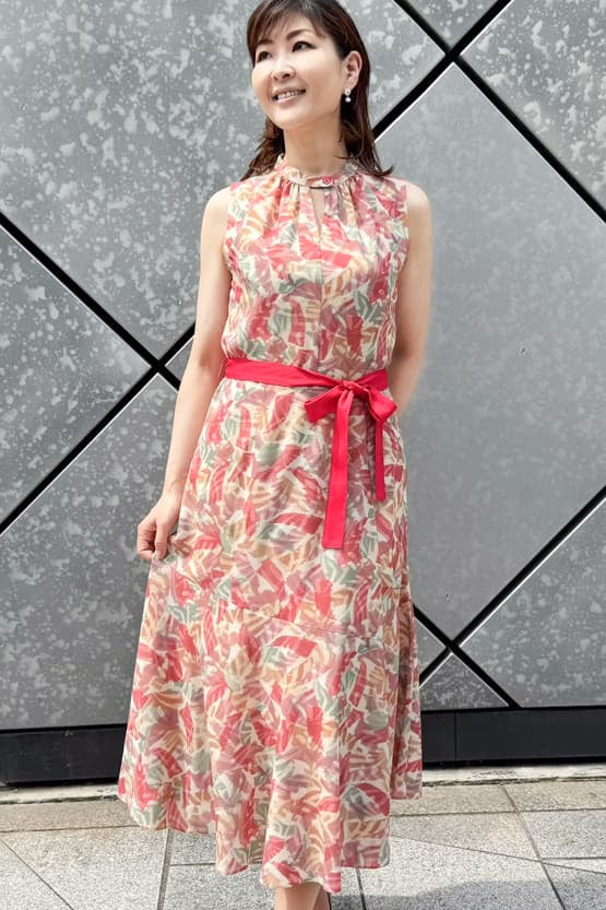 【ストレッチシフォン】ジェネシス　ロングマーメイドワンピース