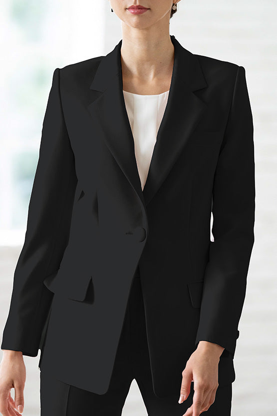 Smart Stretch Black Long Sculpted Jacket