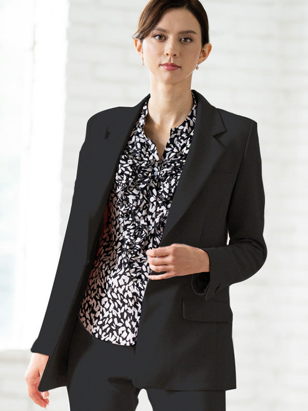 Smart Stretch Black Long Sculpted Jacket