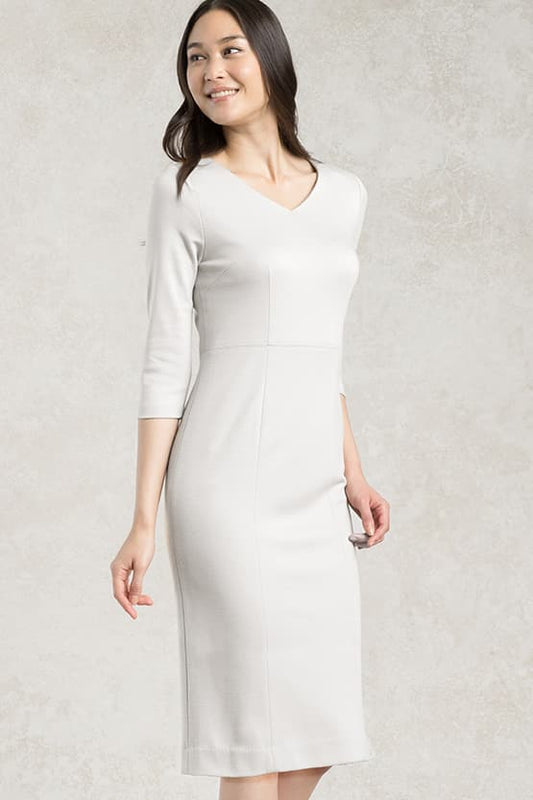 Double Jersey: V-Neck I-Line Dress
