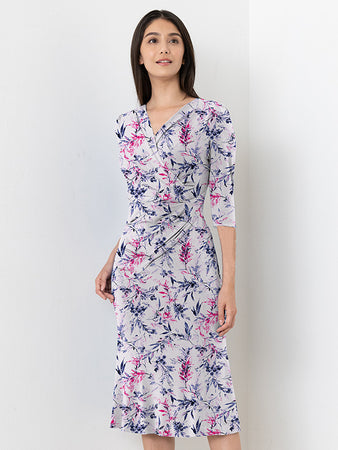 ケイミー　ピンクブーケ　ギャザーワンピース ケイミー ピンクブーケ ギャザーワンピース