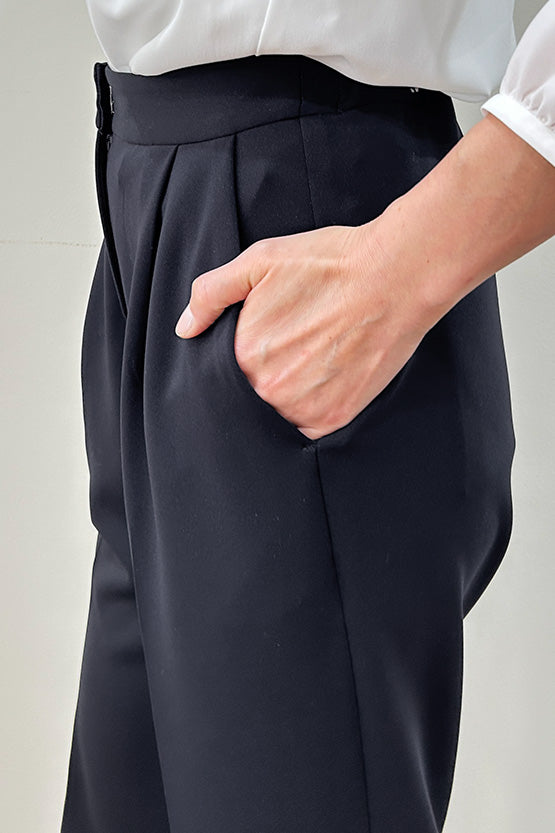 【アクティブクール】ダークネイビー　ワイドパンツ
