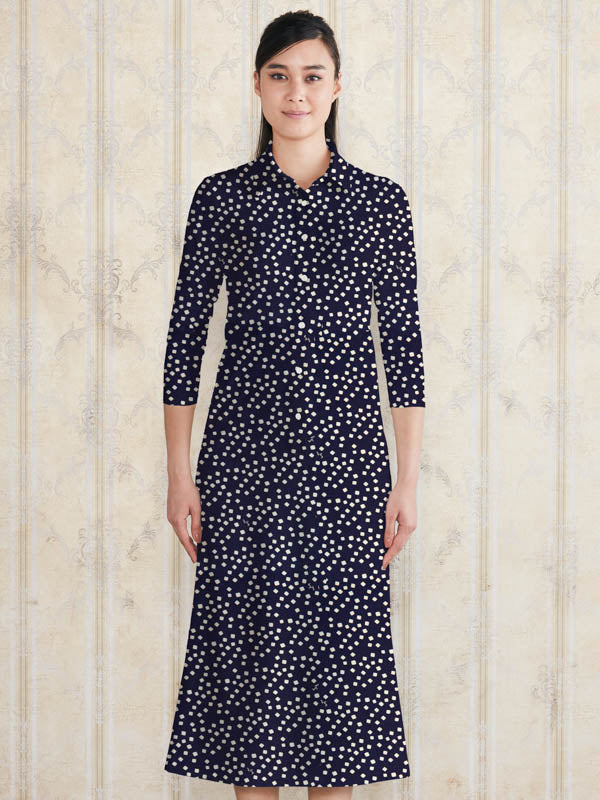 Navy Koyuki Long Shirt Dress