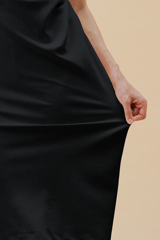【透け防止】サッシュ付きTドレス