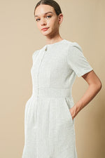 White Lamé Tweed Ceremony Suit Set