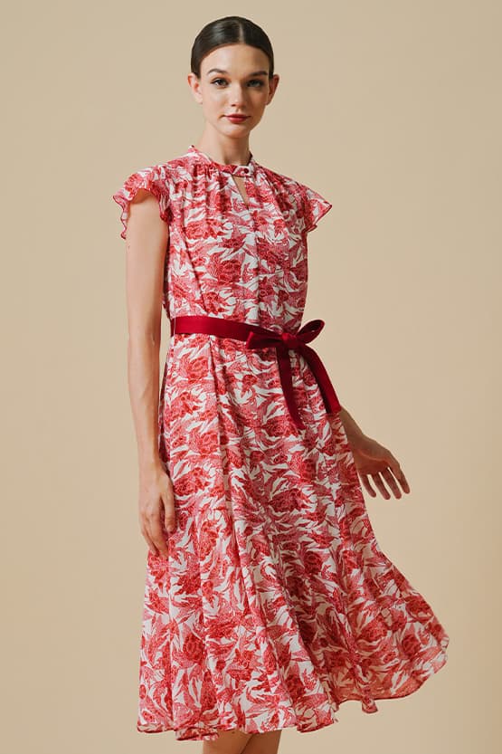 【ストレッチシフォン】ロングマーメイドワンピース