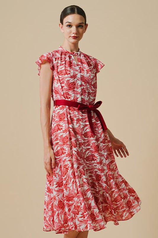 【ストレッチシフォン】ロングマーメイドワンピース