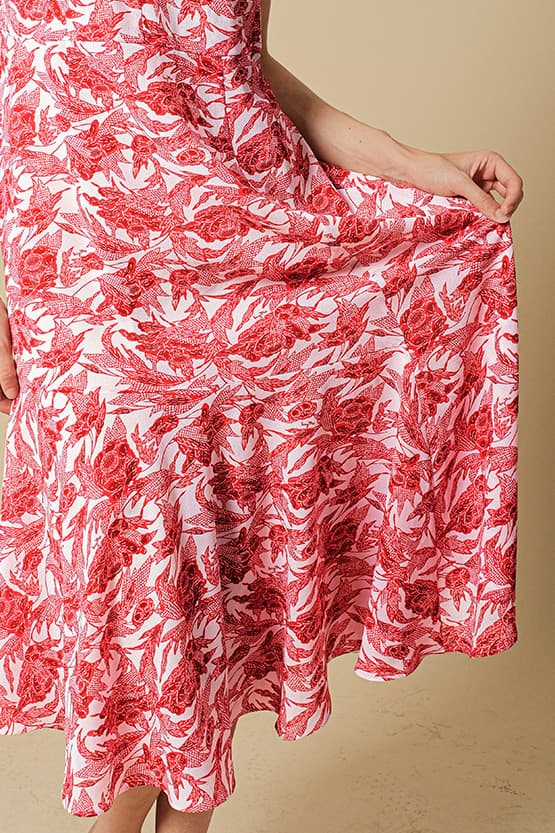 【ストレッチシフォン】ロングマーメイドワンピース