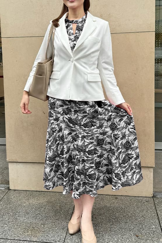 【ストレッチシフォン】ロングマーメイドワンピース