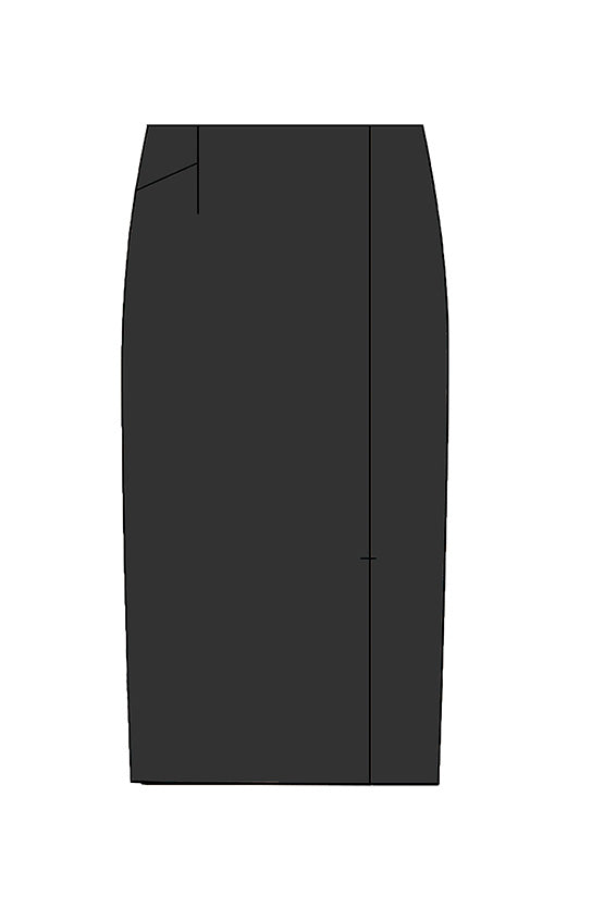 【ダブルジャージー】フロントベンツスカート