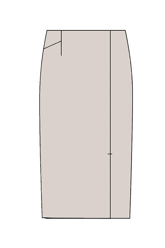 【ダブルジャージー】フロントベンツスカート