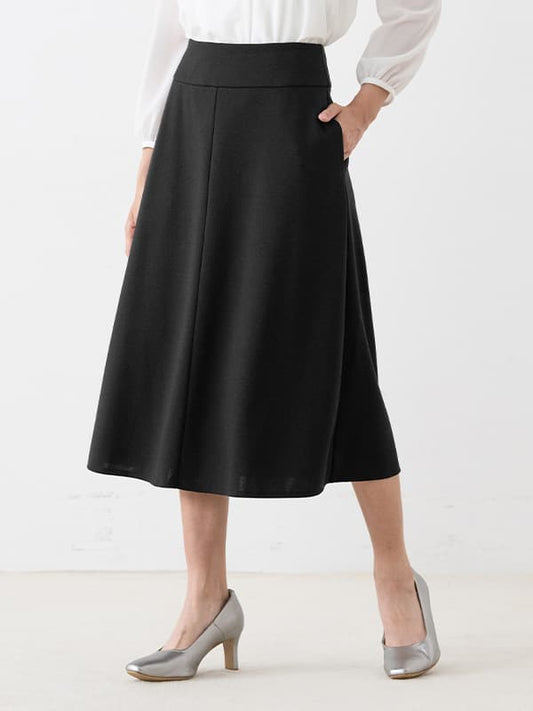 Smart Stretch Midi A-line Skirt