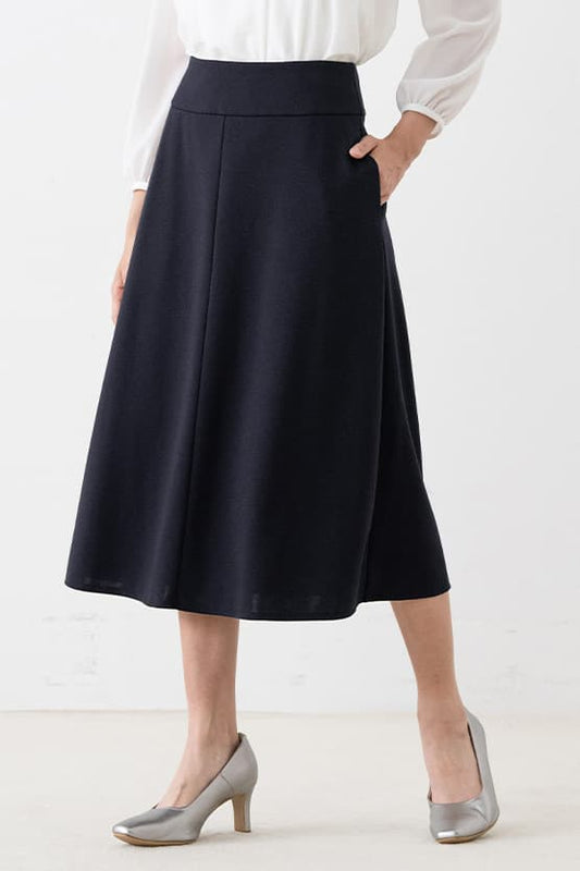 Smart Stretch Midi A-line Skirt