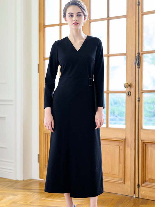 Double Jersey: Long Belted Dress