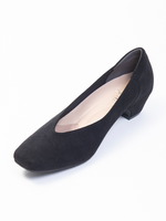 Black Vegan Suede Howa Howa Stretch Flats