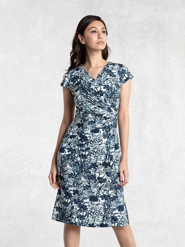 Ryukyu-bingata Ai Gather Dress