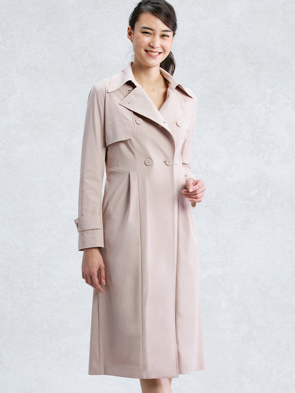 Pink Beige Trench Coat